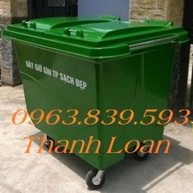 Xe gom rác 660lit nhựa Composite bảo hành 12 tháng 0963.839.593 Ms.Loan