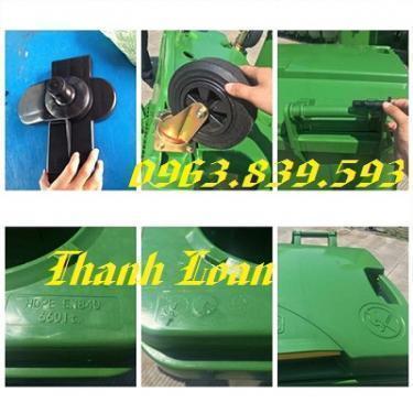 Thùng rác 660L nhựa hdpe có 4 bánh xe giao tận nơi. 0963.839.593 Ms.Loan