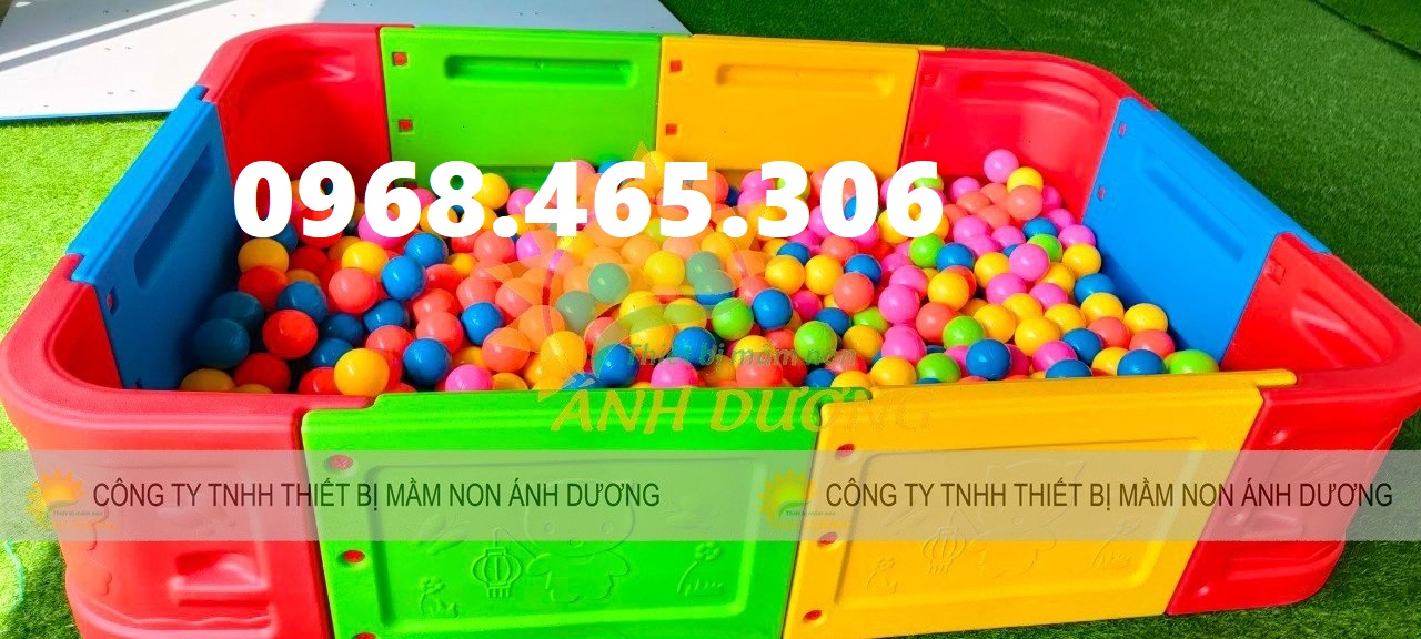 Nhà banh nhựa trẻ em, nhà bóng nhựa hình vuông cho bé